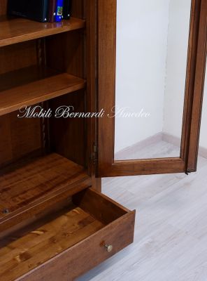 Libreria classica in noce massello smontabile - dettaglio